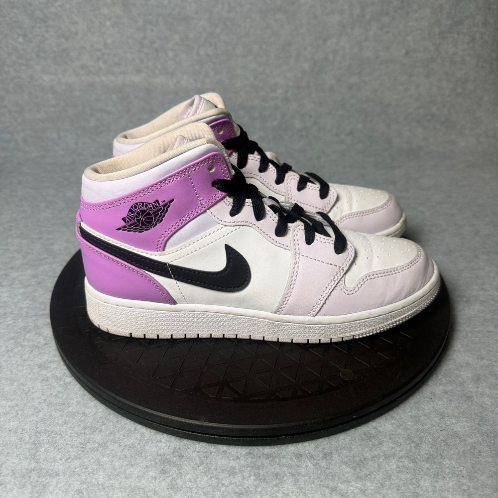 Air Jordan 1 Mid GS Action Grape Purple White Black DQ8423-501 Kids 4Y